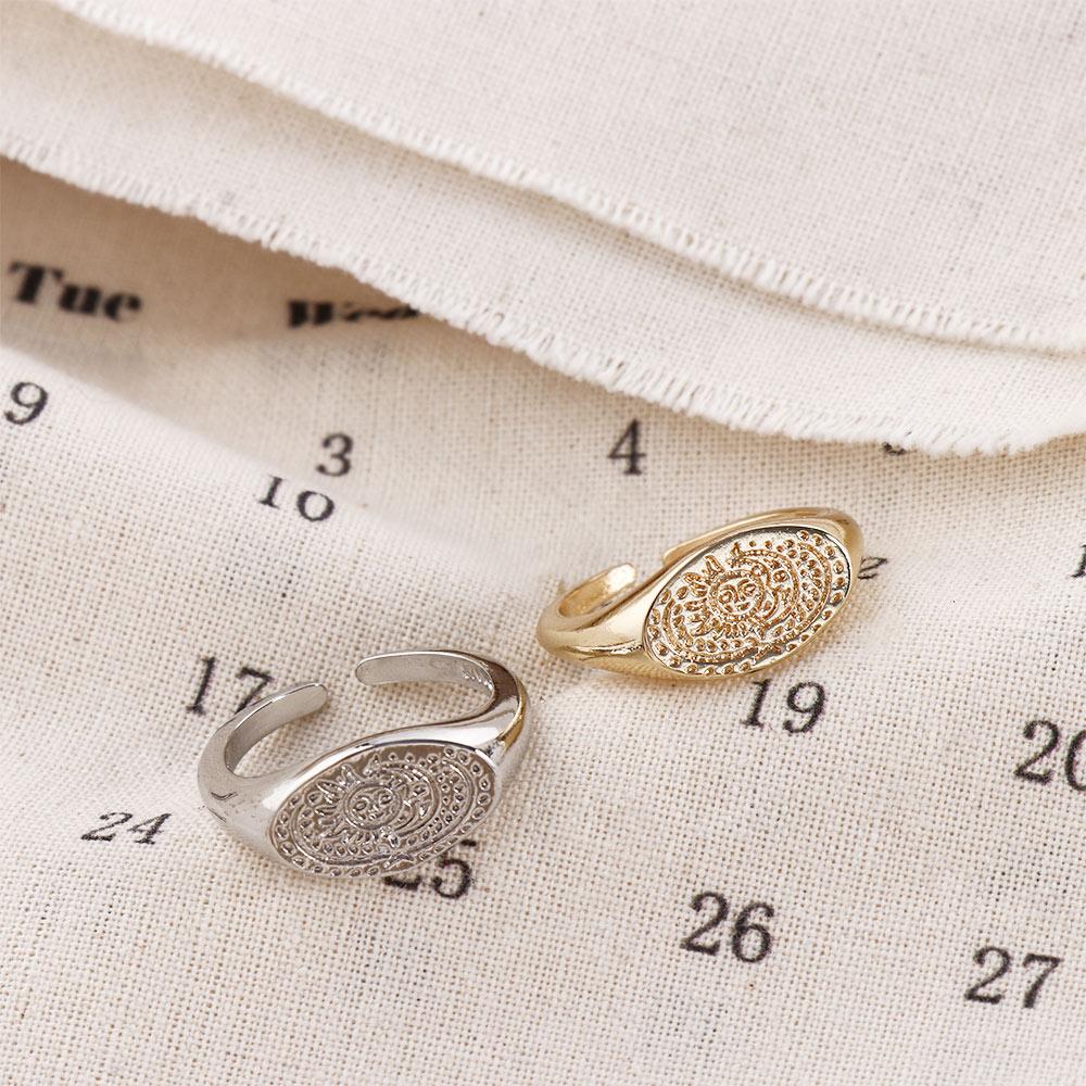 Minimalistischer Ring mit Sonn – Korean Daily Lifestyle Bewertung und Preis